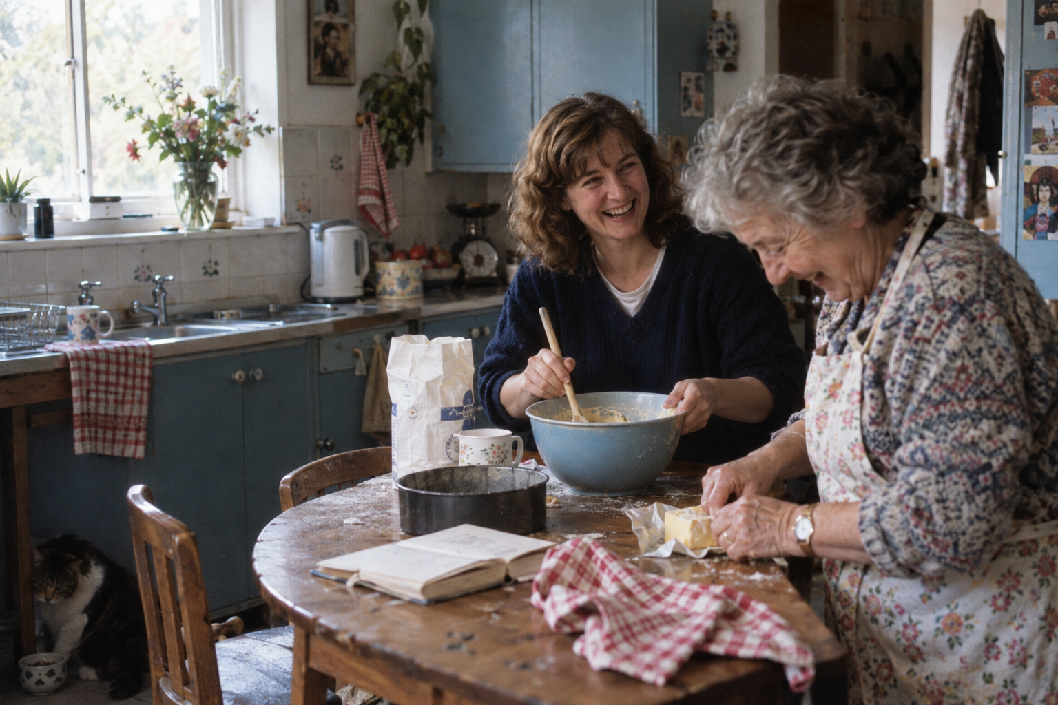 Illustrative scene of a family kitchen